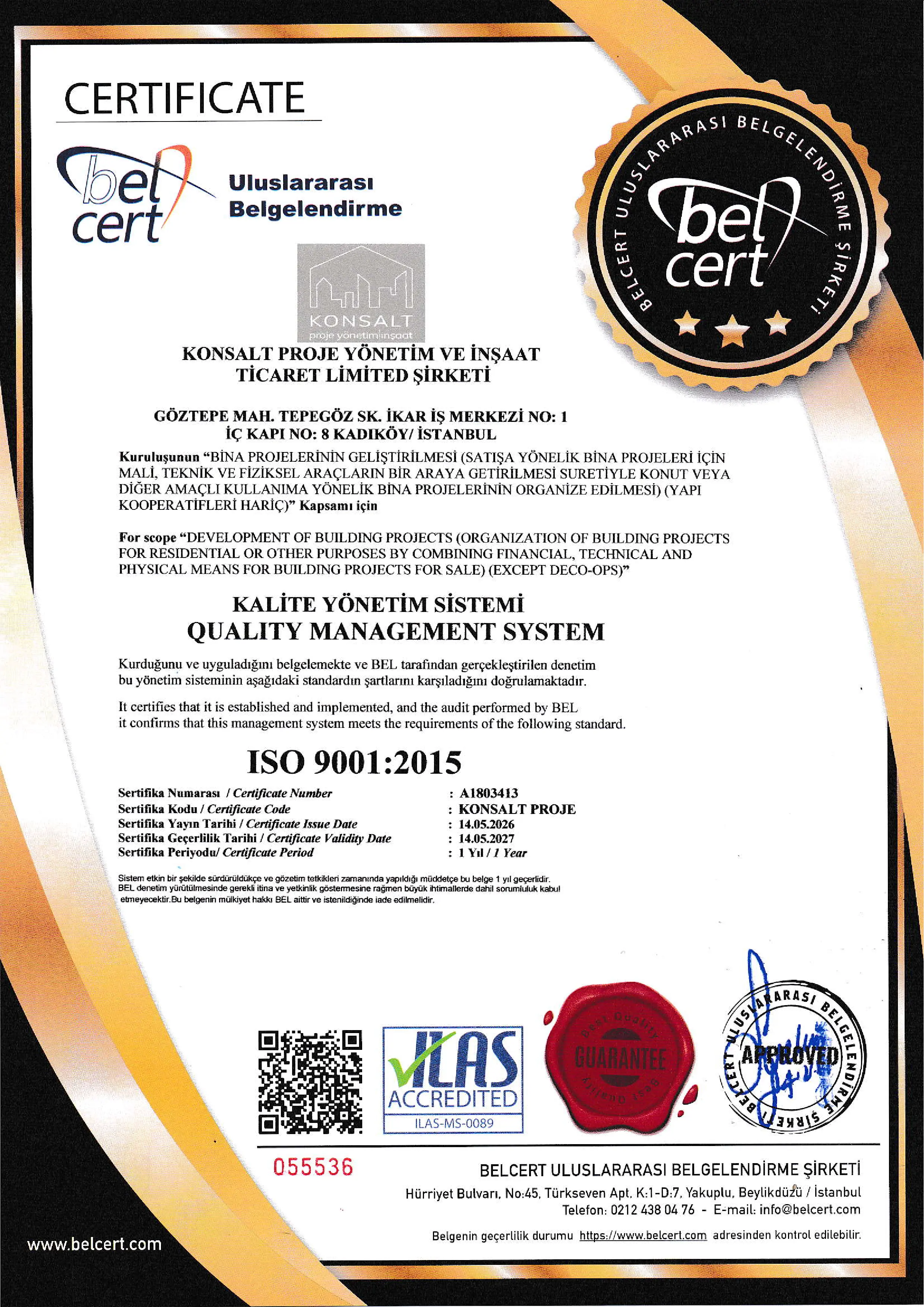 ISO 9001:2015 Certificate